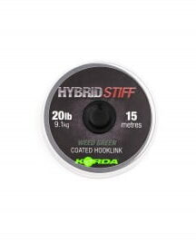 Korda Hybrid Stiff Coated Hooklink 20lb Weed Green