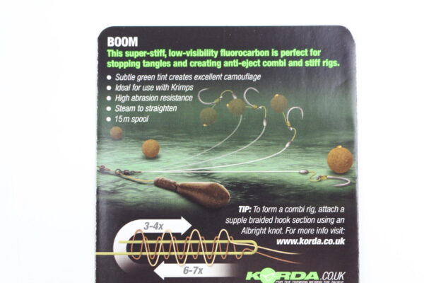 Korda BOOM Fluorocarbon Stiff Link 15LB - Image 2